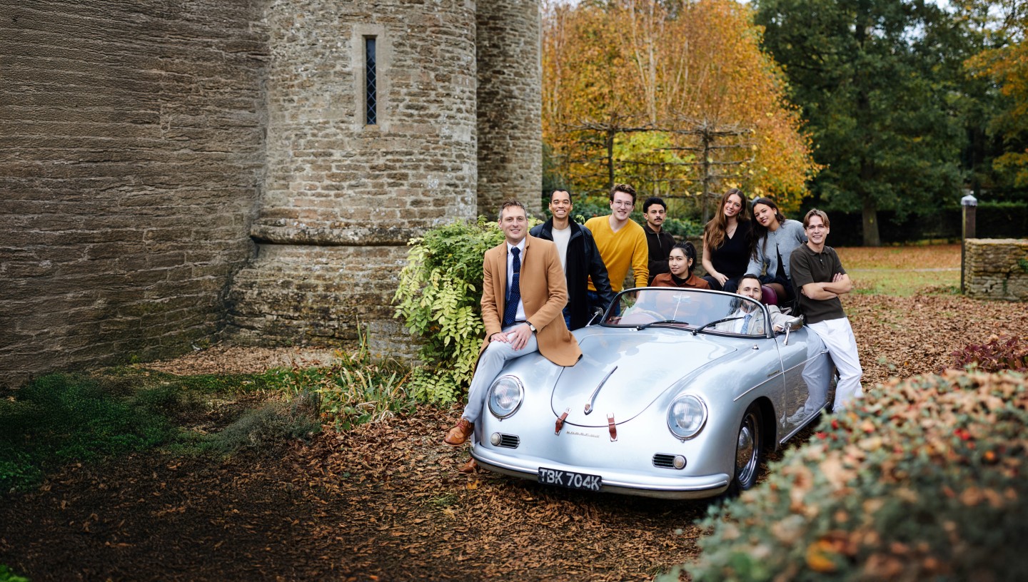 Staff And Student With Car