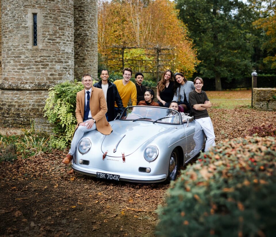 Staff And Student With Car